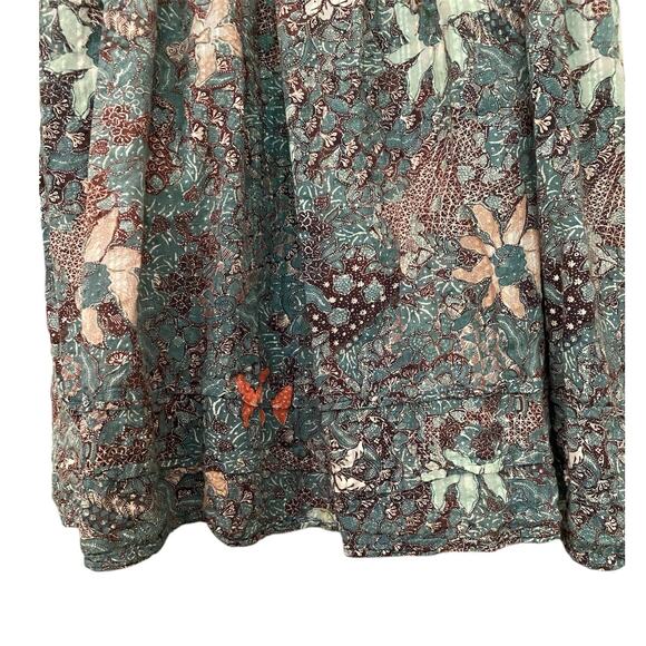 Ulla Johnson Kemala Midi Dress US 4 Malachite Floral Print Milkmaid Celebrity - Picture 12 of 16